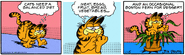 Garfield's first time eating ferns.