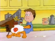 On the Fence: Garfield's "rare form" after performing on the fence seems pretty common.