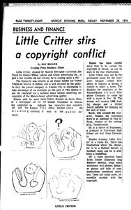 An article discussing copyright issues surrounding Davis' work for the United Telephone System