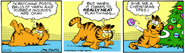 Garfield's first Christmas-themed strip.