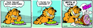 Garfield hamming it up.