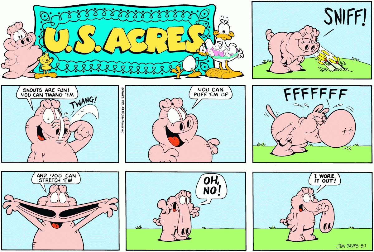 U S Acres March 1987 Comic Strips Garfield Wiki Fandom