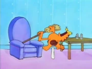 Comfortable sleep: Garfield achieves maximum comfort in a hilarious fashion