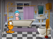 Jon taking a Bath
