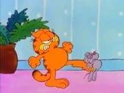 Loretta: Garfield kicks a mouse out of the way, prompting him to call his big sister.