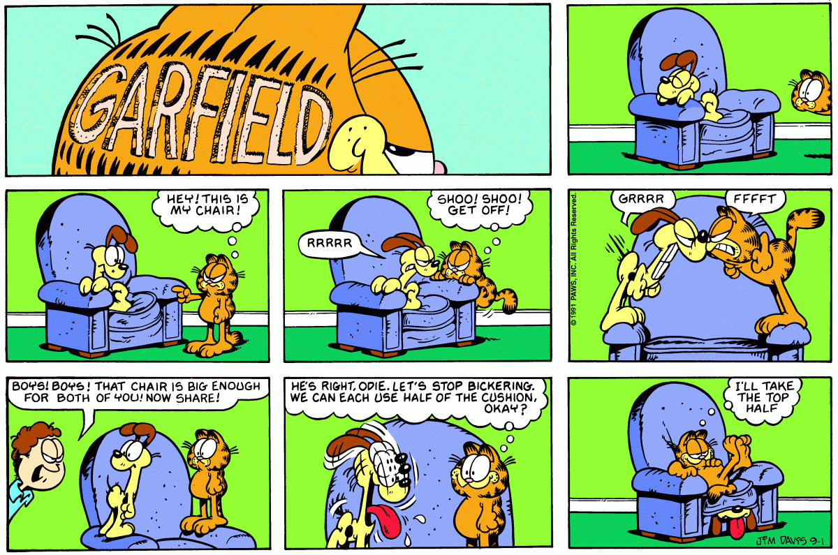 Garfield September 1991 Comic Strips Garfield Wiki Fandom 