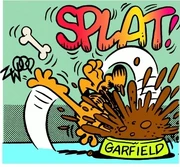 3/11/1991 Garfield slips and faceplants into his food.