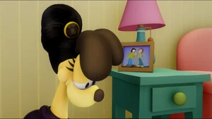 Odie, after hearing Lyman's name, greatly misses his old master.