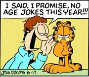 6/17/2009 Jon teases Garfield about not making age jokes.