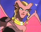 Coldfire, as a living gargoyle.