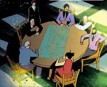 A meeting of the Six Families in 1997