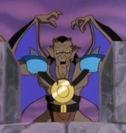 Coldsteel, as a living gargoyle.