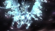 Ginga with wings made of Madō Flames in a style akin to pegasus in Zero: Black Blood