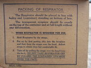 Instructions on the box of the mask