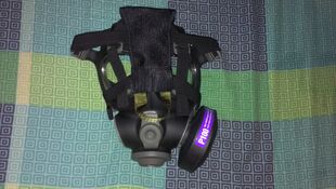 M95 Gas Mask in Ready Position for Donning.