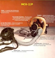 MCU-2/P (Scott) original ad poster showcasing a Prototype XM-33. Photo courtesy of Gas Masks Collector's Community (Facebook).