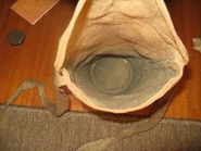 The inside of the bag