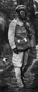 Bolivian soldier using the mask.