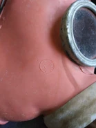 Date stamp on DM-1, the number '63' can just about be seen. 63 indicates this example was made in 1963