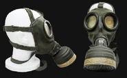 Photo of GM-30 Gas Mask (frontal and side view).