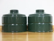 The left (shorter) filter is from 1977 while the right (higher) one is from 1990.