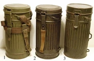 Canisters from 1936, 1938 and 1935.