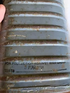 An example of a J.E. Baxter produced Type A War Gases Canister, from the collection of hungryforgsr
