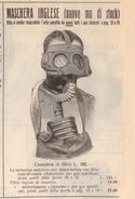 Repurposed small box respirator ad in a 1932 Spasciani catalogue. The mask could be provided with either an original filter or a Spasciani one