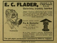 Ad in a Lithuanian firefighters' magazine advertising a Degea 700 series mask