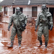 Red mud disaster in Kolontár, 2010.