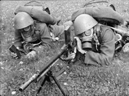 Soldiers using the Vz.23 during a military exercise