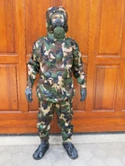 93M gas mask with 93M filter and 93M chemical suit.