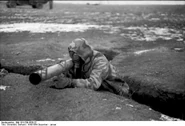 German soldier in GM-30 using a RPzB 54 Ofenrohr.