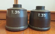 Differences between an early production filter (left) and a late production one (right). Note the difference in height