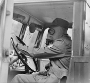 Truck driver on a civil defence competition. (1968 Horány)