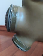 Special clamps used in place of the previously used wire and tape. Note the lesser discolouration of the rubber that used to be under the tape