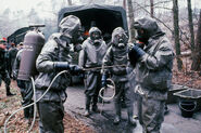 Bundeswehr early 1980's in a Zodiac heavy decontamination suit