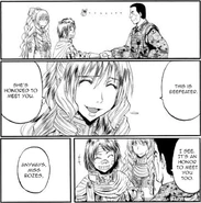 Beefeater and Colonel Kengun fall in love at first sight Manga chapter 78 page 28.