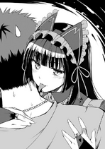 Rory Mercury seducing Itami just prior to his arrest. From light novel volume 8 chapter 7.