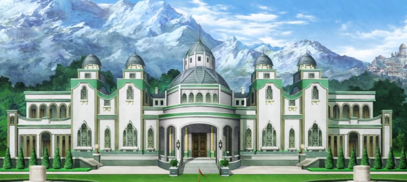 Beautiful Anime Scenery of a Castle