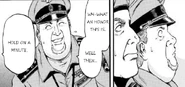 US and Russian army generals greets Wolf during the visit in Alnus Hill, Manga Chapter 72.