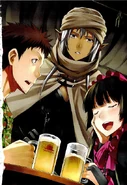 Yao watching Itami and Rory drinking, Light Novel volume 3 chapter 2.