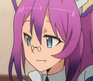 Persia, a cat-person, with her characteristic cat-like ears.