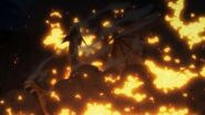 The demise of the Flame Dragon in the anime.