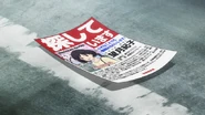 Noriko’s missing poster, being handed out by her parents before the Ginza attack