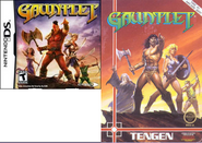 Comparison of Gauntlet original cover versus the homage done with Gauntlet DS (canceled)