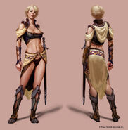 (unused?) concept art of Valkyrie in lightest armor from Gauntlet Seven Sorrows