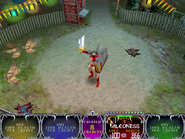screenshot of Falconess, the Valkyrie's alternate character in Gauntlet Dark Legacy
