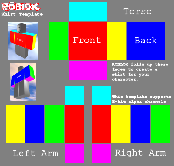 How to make a custom shirt or pants template for ROBLOX 