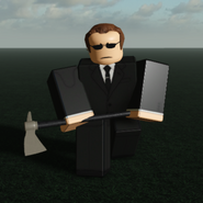 A Sapper Zombie dressed as Agent Smith during the The Matrix.